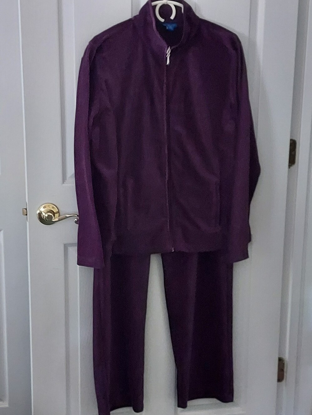 NWT Deep Plum Karen Scott Track Suit